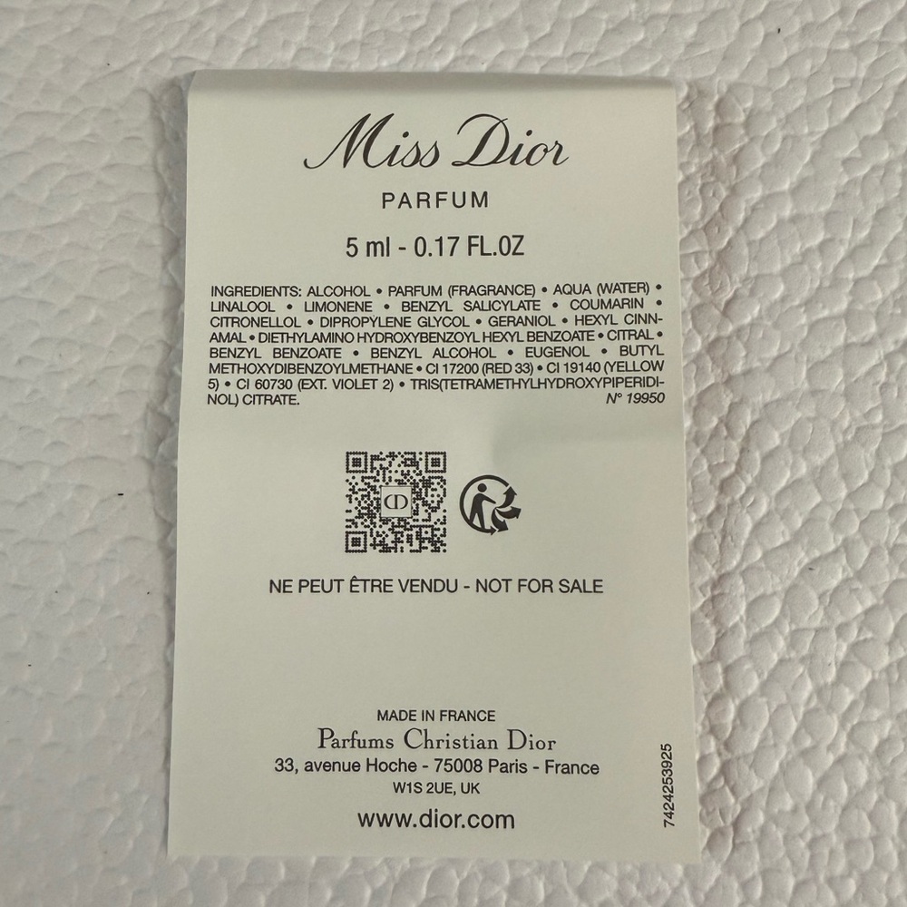 Dior Miss Dior Parfum New Release 5 ml 0.17 FL OZ Travel Size Miniature New - Picture 10 of 12